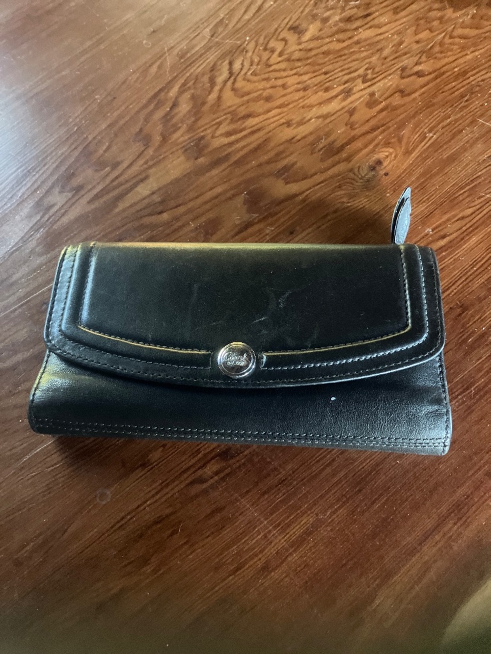 Coach Black Trifold Wallet